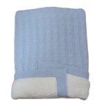 Pled Bleu Tricotat Bebe