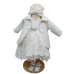 Rochie Alba Cu Palton Botez
