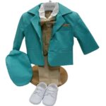 Costum turcoaz botez baiat