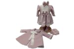 Rochie Roz-Pudra Cu Palton Fata - imagine 2