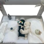 Set Trusou Botez Cu Lumanare Urs Verde