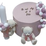 Set Lumanare Botez Si Cutie Botez Fete