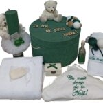 Trusou Botez Verde Cu Lumanare