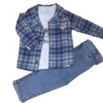Compleu Trei Piese Denim